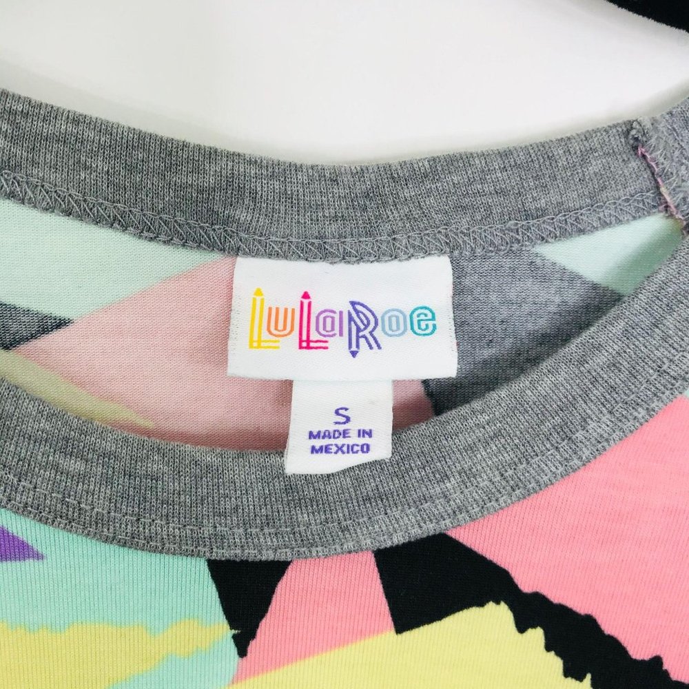 LuLaRoe Randy Raglan T-Shirt Pastel Colorblock - Picture 4 of 4
